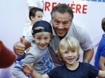 Amsterdam 17 juli 2016
Premiere huisdiergeheimen in Pathe arena. Otto Klein met zoon