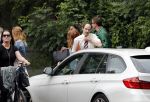 Amsterdam 7 juli 2016 
Connie Breukhoven met haar vriend Eugene v Dun op de fiets in Amsterdam.Opnames Koefnoen met Owen Schumacher Paul Groot Martine Sandifort en Sanne Wallis de Vries. Opnamews vonden plaats in de v Eeghenstraat.