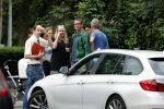 Amsterdam 7 juli 2016 
Connie Breukhoven met haar vriend Eugene v Dun op de fiets in Amsterdam.Opnames Koefnoen met Owen Schumacher Paul Groot Martine Sandifort en Sanne Wallis de Vries. Opnamews vonden plaats in de v Eeghenstraat.