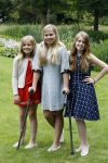 Wassenaar 8 juli 2016
Koninklijk fotouur op de Horsten met Koning Willem Alexander Koningin Maxima en de prinsessen Amalia Ariane en Alexia. Ook de honden zijn erbij.