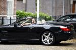Amsterdam 23 juli 2016
 Robert jensen doet boodschappen met zijn mercedes SL 500 cabrio