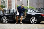Amsterdam 23 juli 2016
 Robert jensen doet boodschappen met zijn mercedes SL 500 cabrio