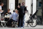 Amsterdam 15 juli 2016
Barry en Sandra Hay op terras met vrienden waaronder Ruben Nicolai en Regina Romeijn.