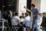 Amsterdam 15 juli 2016
Barry en Sandra Hay op terras met vrienden waaronder Ruben Nicolai en Regina Romeijn.