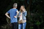 Amsterdam 7 juli 2016 
Connie Breukhoven met haar vriend Eugene v Dun op de fiets in Amsterdam.Opnames Koefnoen met Owen Schumacher Paul Groot Martine Sandifort en Sanne Wallis de Vries. Opnamews vonden plaats in de v Eeghenstraat.
