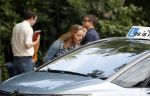 Amsterdam 7 juli 2016 
Connie Breukhoven met haar vriend Eugene v Dun op de fiets in Amsterdam.Opnames Koefnoen met Owen Schumacher Paul Groot Martine Sandifort en Sanne Wallis de Vries. Opnamews vonden plaats in de v Eeghenstraat.