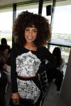 Amsterdam 11 juli 2016 
Modeshow Maria Tailor in de amsterdam Lookout aan het IJ. Sharon Doorson met vriend