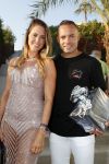 ibiza 23 juni 2017
Opening restarant club Xaxa van EWesley Sneijder en zijn vrouw Yolanthe Sneijder Cabau op eht strand van Cala Tarida. Demy de Zeeuw met vriendin Danielle