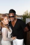 ibiza 23 juni 2017
Opening restarant club Xaxa van EWesley Sneijder en zijn vrouw Yolanthe Sneijder Cabau op eht strand van Cala Tarida.