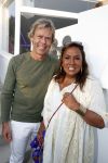 ibiza 23 juni 2017
Opening restarant club Xaxa van EWesley Sneijder en zijn vrouw Yolanthe Sneijder Cabau op eht strand van Cala Tarida. Patty Brard met man Antoine