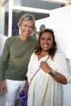 ibiza 23 juni 2017
Opening restarant club Xaxa van EWesley Sneijder en zijn vrouw Yolanthe Sneijder Cabau op eht strand van Cala Tarida. Patty Brard met man Antoine