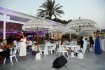 ibiza 23 juni 2017
Opening restarant club Xaxa van EWesley Sneijder en zijn vrouw Yolanthe Sneijder Cabau op eht strand van Cala Tarida.