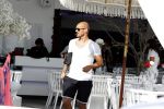 ibiza 23 juni 2017
Opening restarant club Xaxa van EWesley Sneijder en zijn vrouw Yolanthe Sneijder Cabau op eht strand van Cala Tarida.