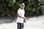 ibiza 23 juni 2017
Opening restarant club Xaxa van EWesley Sneijder en zijn vrouw Yolanthe Sneijder Cabau op eht strand van Cala Tarida.
