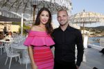 ibiza 23 juni 2017
Opening restarant club Xaxa van EWesley Sneijder en zijn vrouw Yolanthe Sneijder Cabau op eht strand van Cala Tarida.