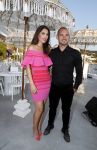 ibiza 23 juni 2017
Opening restarant club Xaxa van EWesley Sneijder en zijn vrouw Yolanthe Sneijder Cabau op eht strand van Cala Tarida.