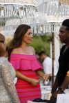 ibiza 23 juni 2017
Opening restarant club Xaxa van EWesley Sneijder en zijn vrouw Yolanthe Sneijder Cabau op eht strand van Cala Tarida.