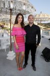 ibiza 23 juni 2017
Opening restarant club Xaxa van EWesley Sneijder en zijn vrouw Yolanthe Sneijder Cabau op eht strand van Cala Tarida.