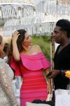 ibiza 23 juni 2017
Opening restarant club Xaxa van Wesley Sneijder en zijn vrouw Yolanthe Sneijder Cabau op eht strand van Cala Tarida. Yolanthe met Johnny Kelvin