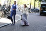 Amsterdam 29 juni 2018
Alwien Tulner met een kennis op de grachten van Amsterdam.