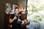 Utrecht 17 juli 2018
Antje Monteiro fitness video s in haar huis.