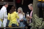 Amsterdam 13 juli 2018
Bridget Maasland en Leon de Ruiter op terras met Carolien de Bruijn en Erik de Vogel
