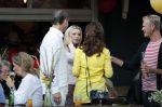Amsterdam 13 juli 2018
Bridget Maasland en Leon de Ruiter op terras met Carolien de Bruijn en Erik de Vogel