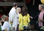 Amsterdam 13 juli 2018
Bridget Maasland en Leon de Ruiter op terras met Carolien de Bruijn en Erik de Vogel