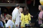 Amsterdam 13 juli 2018
Bridget Maasland en Leon de Ruiter op terras met Carolien de Bruijn en Erik de Vogel