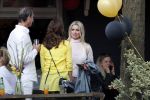 Amsterdam 13 juli 2018
Bridget Maasland en Leon de Ruiter op terras met Carolien de Bruijn en Erik de Vogel