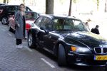 Amsterdam 29 juni 2018
Connie Palmen op weg naar haar BMW Z3 uit 1999.