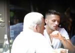 Amsterdam 24 juli 2018
Dusan tadic ( speler ajax) op terras bij v Dam.