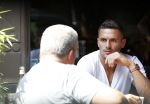 Amsterdam 24 juli 2018
Dusan tadic ( speler ajax) op terras bij v Dam.
