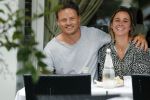 Amsterdam 18 juli 2018
Ellen Hoog met haar man Kelvin de Lang op terras.