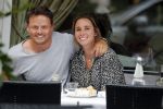 Amsterdam 18 juli 2018
Ellen Hoog met haar man Kelvin de Lang op terras.