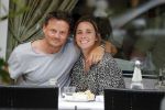 Amsterdam 18 juli 2018
Ellen Hoog met haar man Kelvin de Lang op terras.