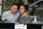 Amsterdam 18 juli 2018
Ellen Hoog met haar man Kelvin de Lang op terras.