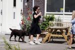 Amsterdam 1 juli 2018
Femke Halsema doet boodschappen en wandelt met haar hond.