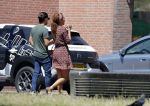 Almere 3 juli 2018
Glennis Grace met haar nieuwe vriend Levy Simon op terras.
