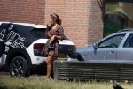 Almere 3 juli 2018
Glennis Grace met haar nieuwe vriend Levy Simon op terras.
