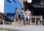 Almere 3 juli 2018
Glennis Grace met haar nieuwe vriend Levy Simon op terras.