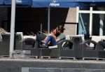 Almere 3 juli 2018
Glennis Grace met haar nieuwe vriend Levy Simon op terras.