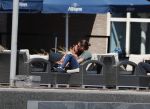 Almere 3 juli 2018
Glennis Grace met haar nieuwe vriend Levy Simon op terras.