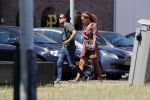 Almere 3 juli 2018
Glennis Grace met haar nieuwe vriend Levy Simon op terras.