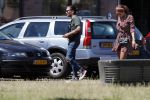 Almere 3 juli 2018
Glennis Grace met haar nieuwe vriend Levy Simon op terras.