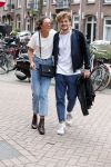 Amsterdam 13 juli 2018
Holly Brood en Soy Kroon op vespa scooter