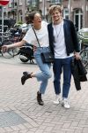 Amsterdam 13 juli 2018
Holly Brood en Soy Kroon op vespa scooter