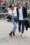 Amsterdam 13 juli 2018
Holly Brood en Soy Kroon op vespa scooter
