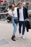 Amsterdam 13 juli 2018
Holly Brood en Soy Kroon op vespa scooter