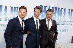 Amsterdam 17 juli 2018
Premiere Mamma mia in Tuschinski. eremy Irvine (Young Sam), Hugh Skinner (Young Harry) en Josh Dylan (Young Bill)